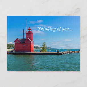 Postale Holland Harbour Lighthouse Penser À Vous Carte Pos