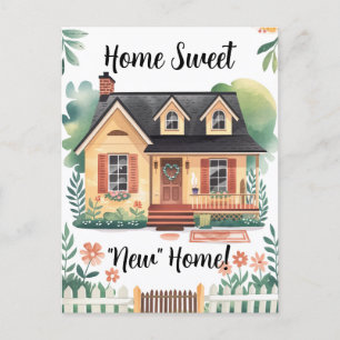 Postale Home Sweet New Home Moving Faire-part Carte postal