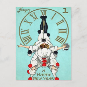 Postale Horloge du Nouvel An Victorien (2 de 4) Carte post