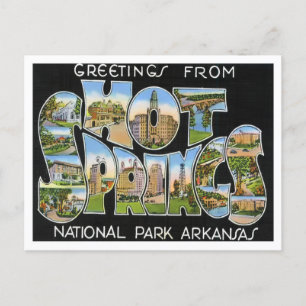 Postale Hot Springs, Arkansas Vintage Big Lettres Carte po