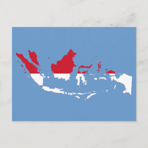 Postale ID Indonésie, Jakarta, Carte du drapeau