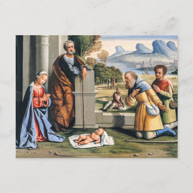 Postale Illustration biblique Carte de Noël (Devant)