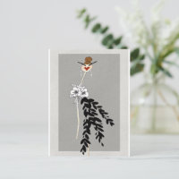 Illustration de mode Haute Couture sur carte posta