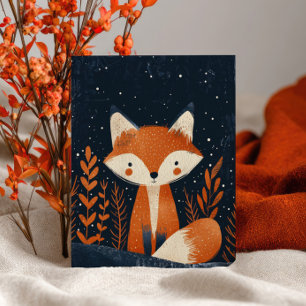 Postale Illustration de renard mignon carte de Noël de la