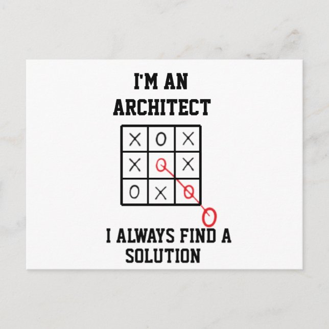 Postale Im An Architect I Always Find A Solution  Carte po (Devant)