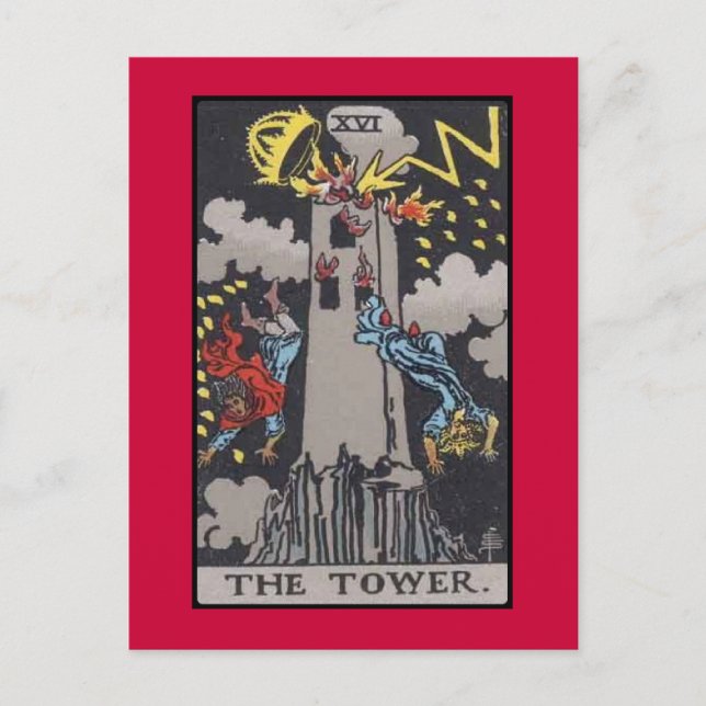 Postale Image de carte de tarot de tour (Devant)