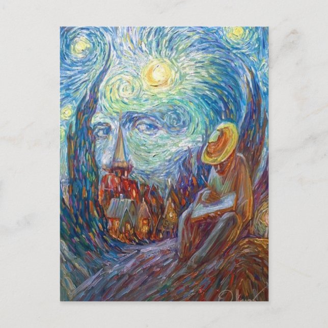 Postale Image de carte Van Gogh nuit (Devant)