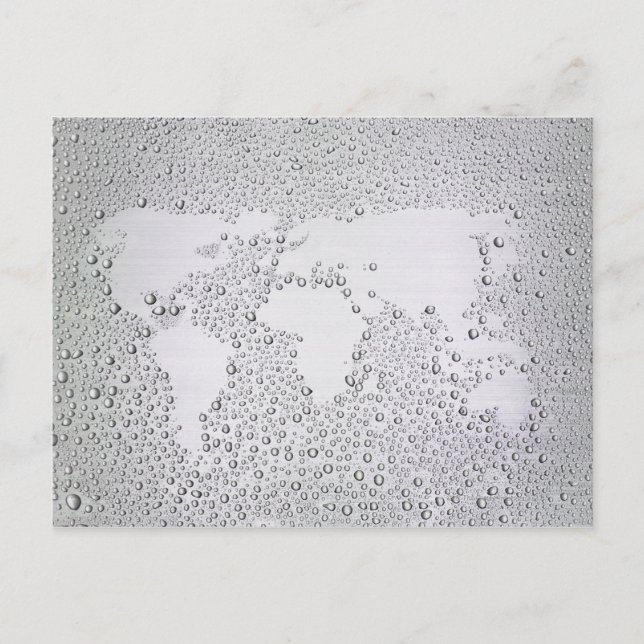 Postale Image de la carte du monde (Devant)