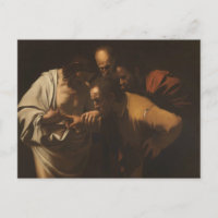 Incrédulité de St. Thomas par Caravage Carte posta