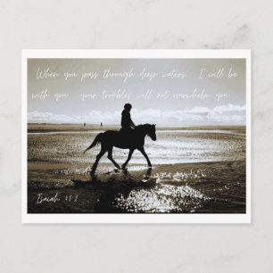 Postale Inspirationnel verset biblique Isaïe 43:2 carte po