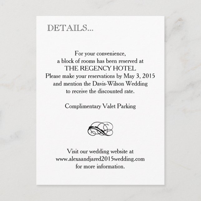 Postale Instructions et détails Insérer une carte (Devant)