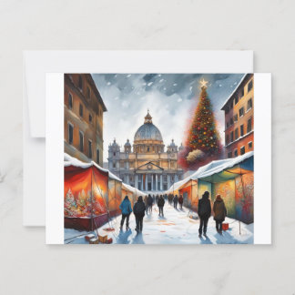 Postale Italie, Rome - Carte de Noël, Hiver 004