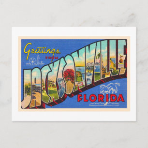 Postale Jacksonville Florida Vintage Grande Lettre Carte p