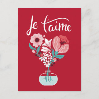 Postale Je t'aime - Français Je t'aime Carte