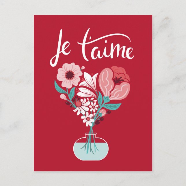 Postale Je t'aime - Français Je t'aime Carte (Devant)