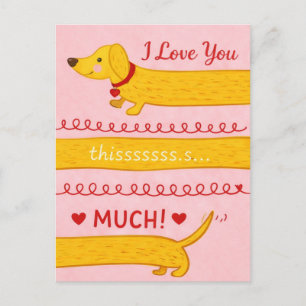 Postale Je vous woof autant carte de la Saint-Valentin tec