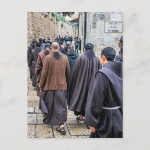Postale Jérusalem Via Dolorosa procession vue carte postal