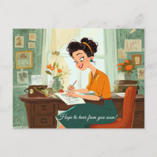 Postale J'espère avoir de vos nouvelles bientôt ! Carte po