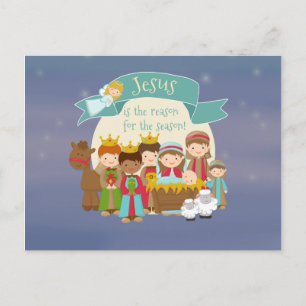 Postale "Jésus est la raison" Carte de la Nativité
