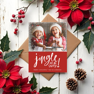 Postale Jingle Carte de Noël photo moderne