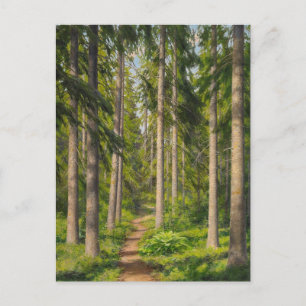 Postale Johan Krouthén Solbelyst skogsstig CC0461 Carte po