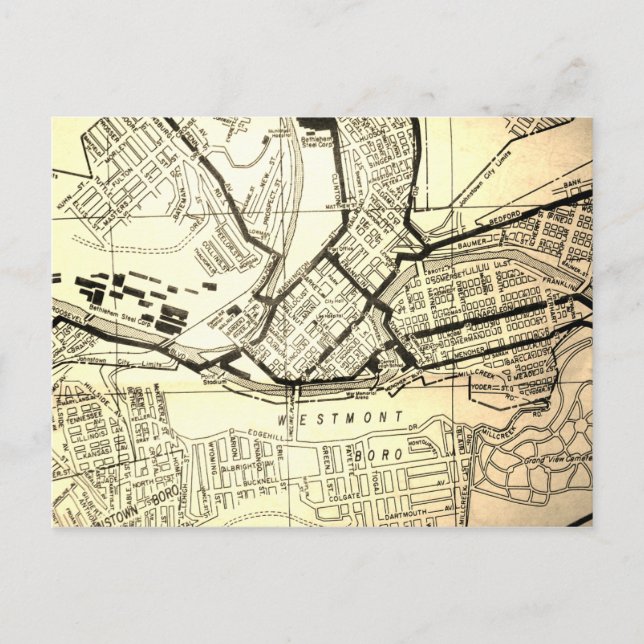 Postale Johnstown, PA Carte Vintage (Devant)