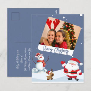 Postale Jolie carte photo de Noël personnalisée