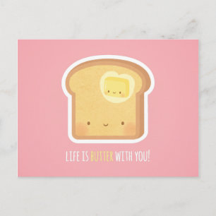Postale Jolie La vie est Beurre avec Vous Amour Carte Post