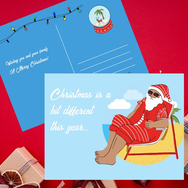 Postale Jolie simple carte de voeux de Noël tropicale (Créateur téléchargé)