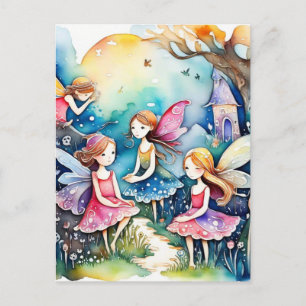Postale Jolies petites fées sur le terrain Carte