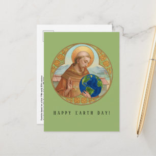 Postale Jour des terres & St. Francis d'Assisi Carte posta