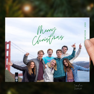 Postale Joyeuse carte de Noël de photo de famille, Moderne