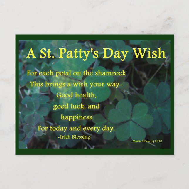 Postale Joyeuse Saint-Patty's Day - Shamrock (1) - Carte p (Devant)