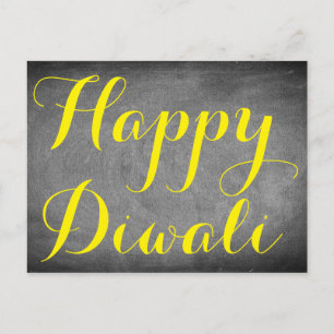 Postale Joyeux Diwali Chalkboard Typographie Carte personn