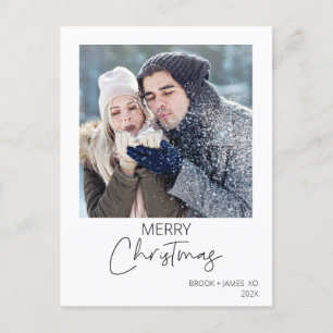 Postale Joyeux Noël Carte photo minimaliste