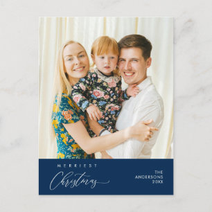 Postale Joyeux Noël Photo de famille Bonheur Carte de vœux