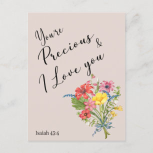 Postale Jw encouragement - Vous êtes précieuse Carte posta