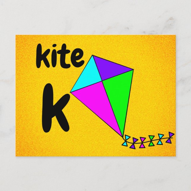 Postale k - carte flash de cerf-volant (Devant)