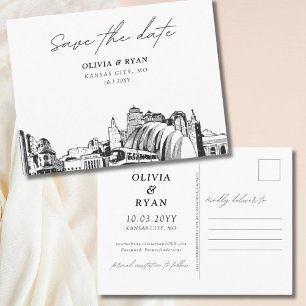 Postale Kansas City Carte de Mariage Élégante pour Sauver