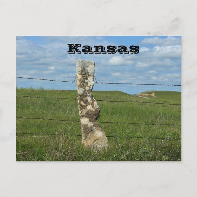 Postale Kansas Limestone clôture Post CARTE POST (Devant)