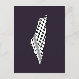 Postale Keffiyeh, carte de Palestine Kufiya