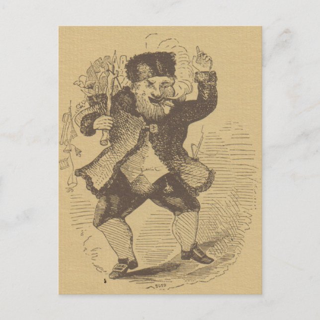 Postale La carte de dessin St. Nick de Thomas Nast (Devant)