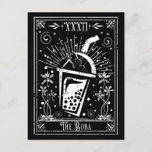 Postale La carte de tarot du thé Boba