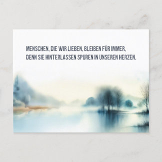 Postale La carte du deuil "Les gens que nous aimons"