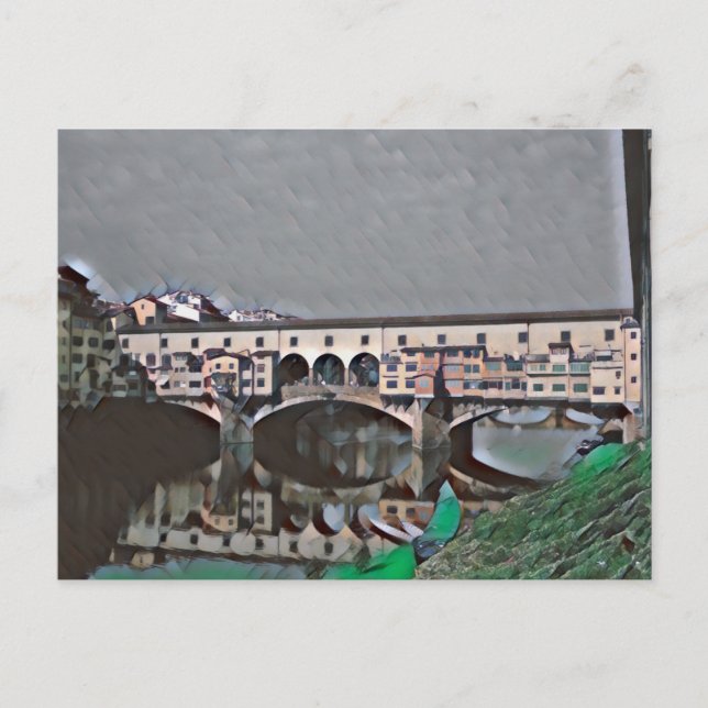 Postale La carte du Ponte Vecchio (Devant)
