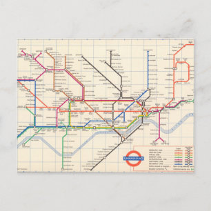 Postale La carte métro de Londres