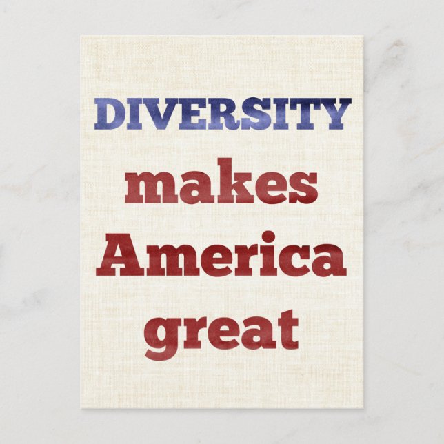 Postale La DIVERSITÉ fait de l'Amérique une grande carte p (Devant)