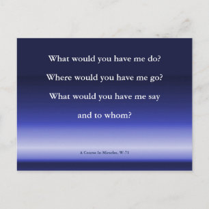 Postale La Guidance de Dieu   Un cours en miracles carte p