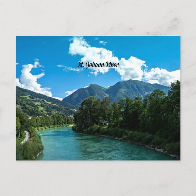 Postale La pittoresque rivière St Johann, Autriche Carte p (Devant)
