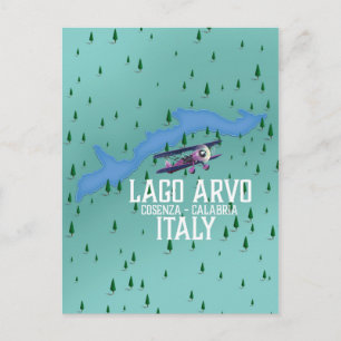Postale lac Arvo carte de voyage Italie